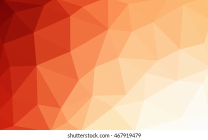 Light orange polygonal illustration, which consist of triangles. Triangular design for your business. Geometric background in Origami style with gradient.