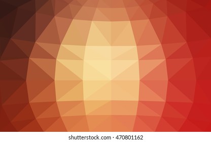 Light orange polygonal illustration, which consist of triangles. Triangular design for your business. Geometric background in Origami style with gradient.