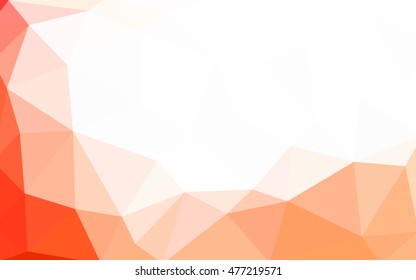 Light orange polygonal illustration, which consist of triangles. Triangular design for your business. Geometric background in Origami style with gradient.