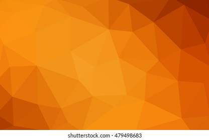 Light orange polygonal illustration, which consist of triangles. Triangular design for your business. Geometric background in Origami style with gradient.