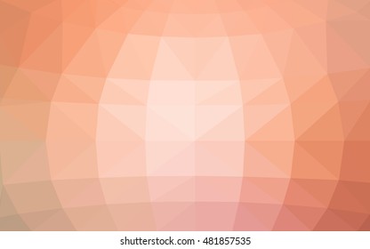 Light orange polygonal illustration, which consist of triangles. Triangular design for your business. Geometric background in Origami style with gradient.