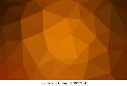 Light orange polygonal illustration, which consist of triangles. Triangular design for your business. Geometric background in Origami style with gradient.