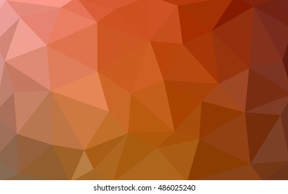 Light orange polygonal illustration, which consist of triangles. Triangular design for your business. Geometric background in Origami style with gradient.