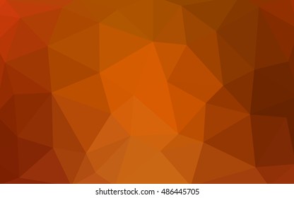 Light orange polygonal illustration, which consist of triangles. Triangular design for your business. Geometric background in Origami style with gradient.
