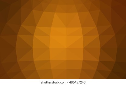 Light orange polygonal illustration, which consist of triangles. Triangular design for your business. Geometric background in Origami style with gradient.
