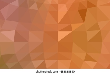 Light orange polygonal illustration, which consist of triangles. Triangular design for your business. Geometric background in Origami style with gradient.