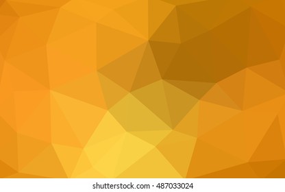 Light orange polygonal illustration, which consist of triangles. Triangular design for your business. Geometric background in Origami style with gradient.
