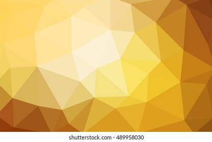 Light orange polygonal illustration, which consist of triangles. Triangular design for your business. Geometric background in Origami style with gradient.