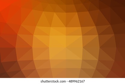 Light orange polygonal illustration, which consist of triangles. Triangular design for your business. Geometric background in Origami style with gradient.