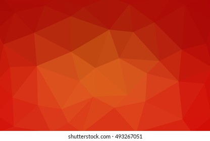 Light orange polygonal illustration, which consist of triangles. Triangular design for your business. Geometric background in Origami style with gradient.