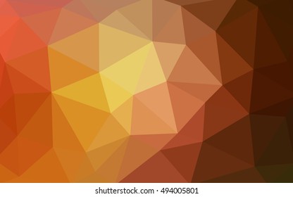 Light orange polygonal illustration, which consist of triangles. Triangular design for your business. Geometric background in Origami style with gradient.