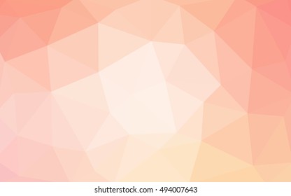 Light orange polygonal illustration, which consist of triangles. Triangular design for your business. Geometric background in Origami style with gradient.