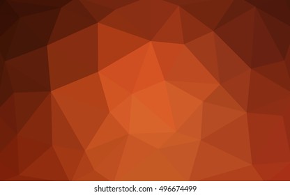 Light orange polygonal illustration, which consist of triangles. Triangular design for your business. Geometric background in Origami style with gradient.
