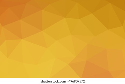 Light orange polygonal illustration, which consist of triangles. Triangular design for your business. Geometric background in Origami style with gradient.