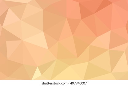 Light orange polygonal illustration, which consist of triangles. Triangular design for your business. Geometric background in Origami style with gradient.