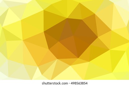 Light orange polygonal illustration, which consist of triangles. Triangular design for your business. Geometric background in Origami style with gradient.