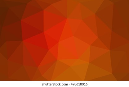 Light orange polygonal illustration, which consist of triangles. Triangular design for your business. Geometric background in Origami style with gradient.