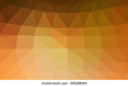 Light orange polygonal illustration, which consist of triangles. Triangular design for your business. Geometric background in Origami style with gradient.