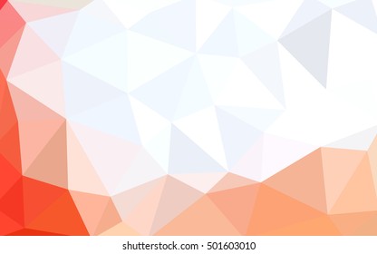 Light orange polygonal illustration, which consist of triangles. Triangular design for your business. Geometric background in Origami style with gradient.