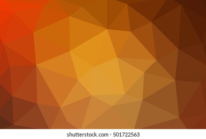 Light orange polygonal illustration, which consist of triangles. Triangular design for your business. Geometric background in Origami style with gradient.