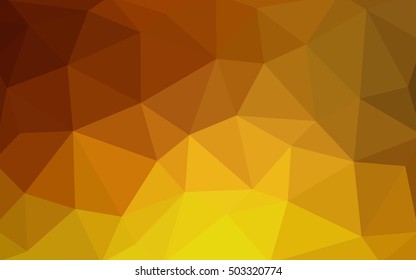 Light orange polygonal illustration, which consist of triangles. Triangular design for your business. Geometric background in Origami style with gradient.
