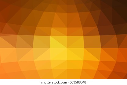 Light orange polygonal illustration, which consist of triangles. Triangular design for your business. Geometric background in Origami style with gradient.