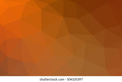 Light orange polygonal illustration, which consist of triangles. Triangular design for your business. Geometric background in Origami style with gradient.