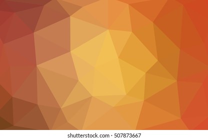 Light orange polygonal illustration, which consist of triangles. Triangular design for your business. Geometric background in Origami style with gradient.