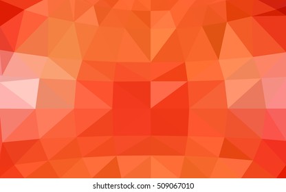 Light orange polygonal illustration, which consist of triangles. Triangular design for your business. Geometric background in Origami style with gradient.