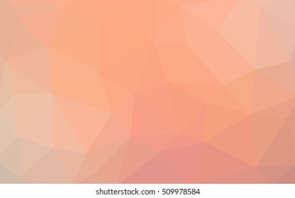 Light orange polygonal illustration, which consist of triangles. Triangular design for your business. Geometric background in Origami style with gradient.