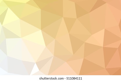 Light orange polygonal illustration, which consist of triangles. Triangular design for your business. Geometric background in Origami style with gradient.