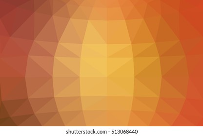Light orange polygonal illustration, which consist of triangles. Triangular design for your business. Geometric background in Origami style with gradient.