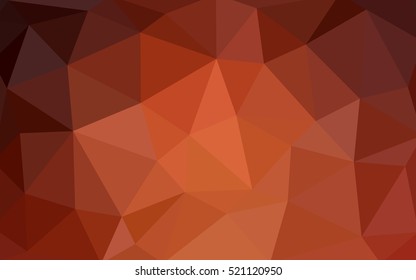Light orange polygonal illustration, which consist of triangles. Triangular design for your business. Geometric background in Origami style with gradient.