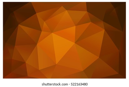 Light Orange polygonal illustration, which consist of triangles. Triangular design for your business. Creative geometric background in Origami style with gradient