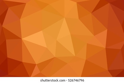 Light orange polygonal illustration, which consist of triangles. Triangular design for your business. Geometric background in Origami style with gradient.