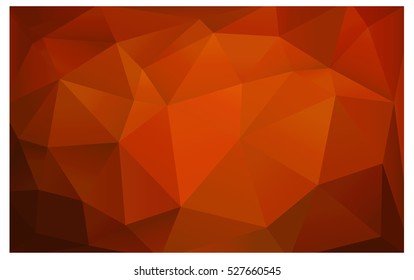 Light Orange polygonal illustration, which consist of triangles. Triangular design for your business. Creative geometric background in Origami style with gradient