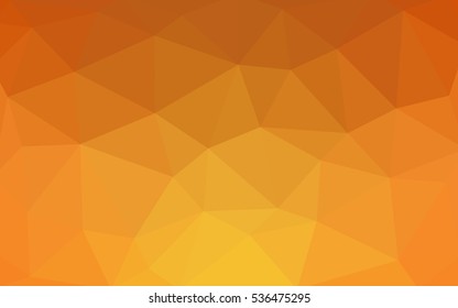 Light orange polygonal illustration, which consist of triangles. Triangular design for your business. Geometric background in Origami style with gradient.
