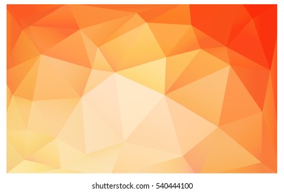 Light Orange polygonal illustration, which consist of triangles. Triangular design for your business. Creative geometric background in Origami style with gradient