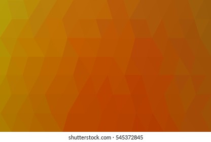Light Orange polygonal illustration, which consist of triangles. Triangular pattern for your business design. Geometric background in Origami style with gradient. 