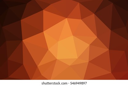 Light orange polygonal illustration, which consist of triangles. Triangular design for your business. Geometric background in Origami style with gradient.