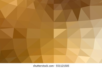 Light orange polygonal illustration, which consist of triangles. Triangular design for your business. Geometric background in Origami style with gradient.