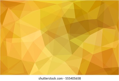 Light Orange polygonal illustration, which consist of triangles. Triangular design for your business. Creative geometric background in Origami style with gradient