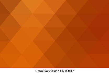 Light Orange polygonal illustration, which consist of triangles. Triangular pattern for your business design. Geometric background in Origami style with gradient. 