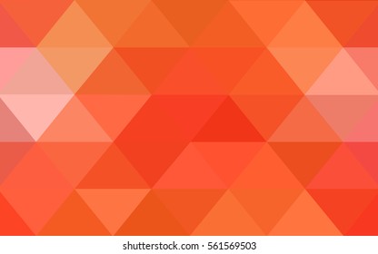 Light Orange polygonal illustration, which consist of triangles. Triangular pattern for your business design. Geometric background in Origami style with gradient. 