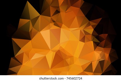 Light Orange polygonal illustration, which consist of triangles. Geometric background in Origami style with gradient. Triangular design for your business