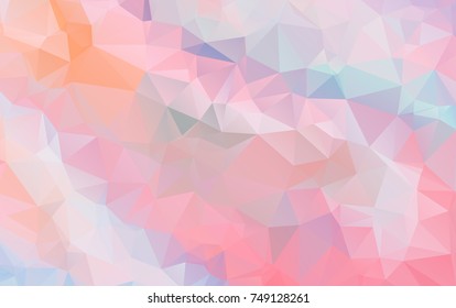 Light Orange polygonal illustration, which consist of triangles. Geometric background in Origami style with gradient. Triangular design for your business