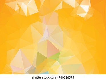 Light Orange polygonal illustration, which consist of triangles. Geometric background in Origami style with gradient. Triangular design for your business