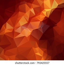 Light Orange polygonal illustration, which consist of triangles. Geometric background in Origami style with gradient. Triangular design for your business