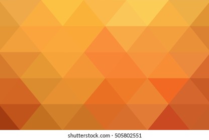 Light orange polygonal template. A completely new color illustration in a vague style. Triangular pattern for your business design.
