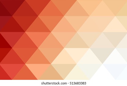 Light orange polygonal template. Creative illustration in halftone style with gradient. Brand-new style for your business design.